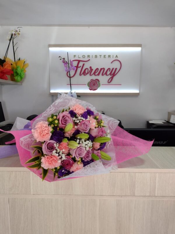 BOUQUET LIRIOS Y ROSAS  FFRB-039