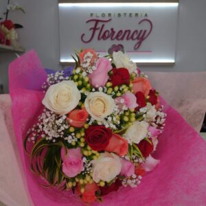 BOUQUET ROSAS COLORES FFRB-035