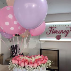 RAMOS DE FLORES INFANTILES  CORAZON ROSAS FFI-061